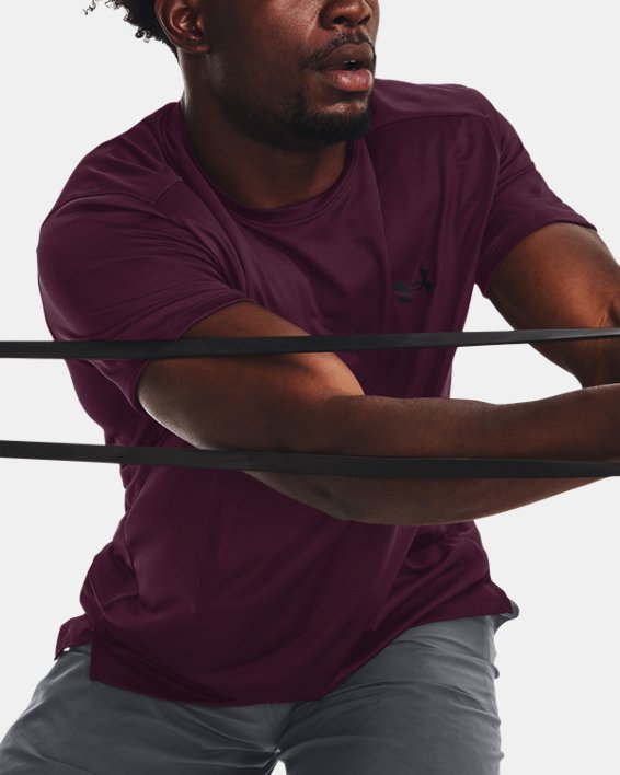 Men's UA Tech™ Vent Short Sleeve in Purple image number 2